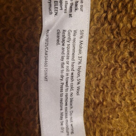 Eileen Fisher Womens Mohair Blend Knit Sweater in Mustard Sz 1X MSRP $245 - Picture 4 of 6